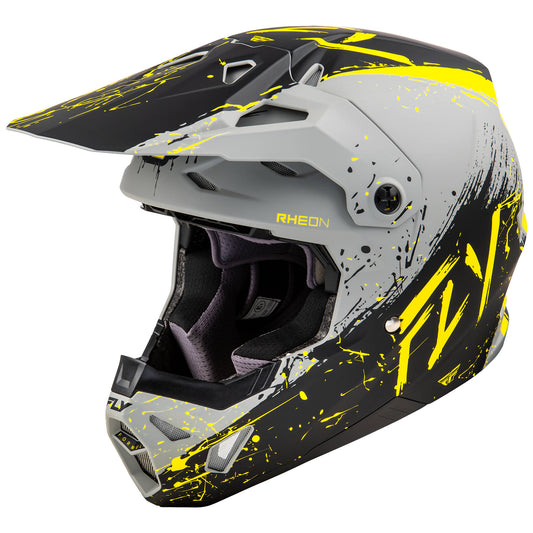 Fly Formula CP Manic Helmet - Matte Grey / Black / Yellow