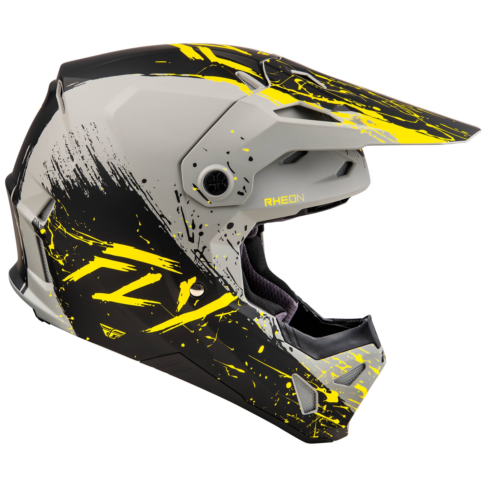 Fly Formula CP Manic Helmet - Matte Grey / Black / Yellow