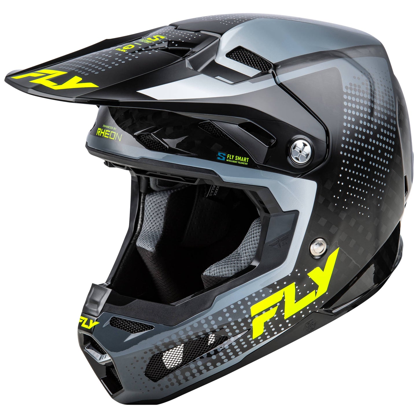 Fly Formula S Protocol Carbon Helmet - Black Carbon / Grey / Hi-Viz
