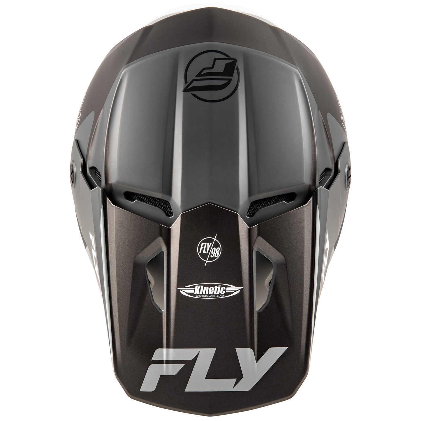 Fly Kinetic Rally Helmet - Matte Grey / Black / White