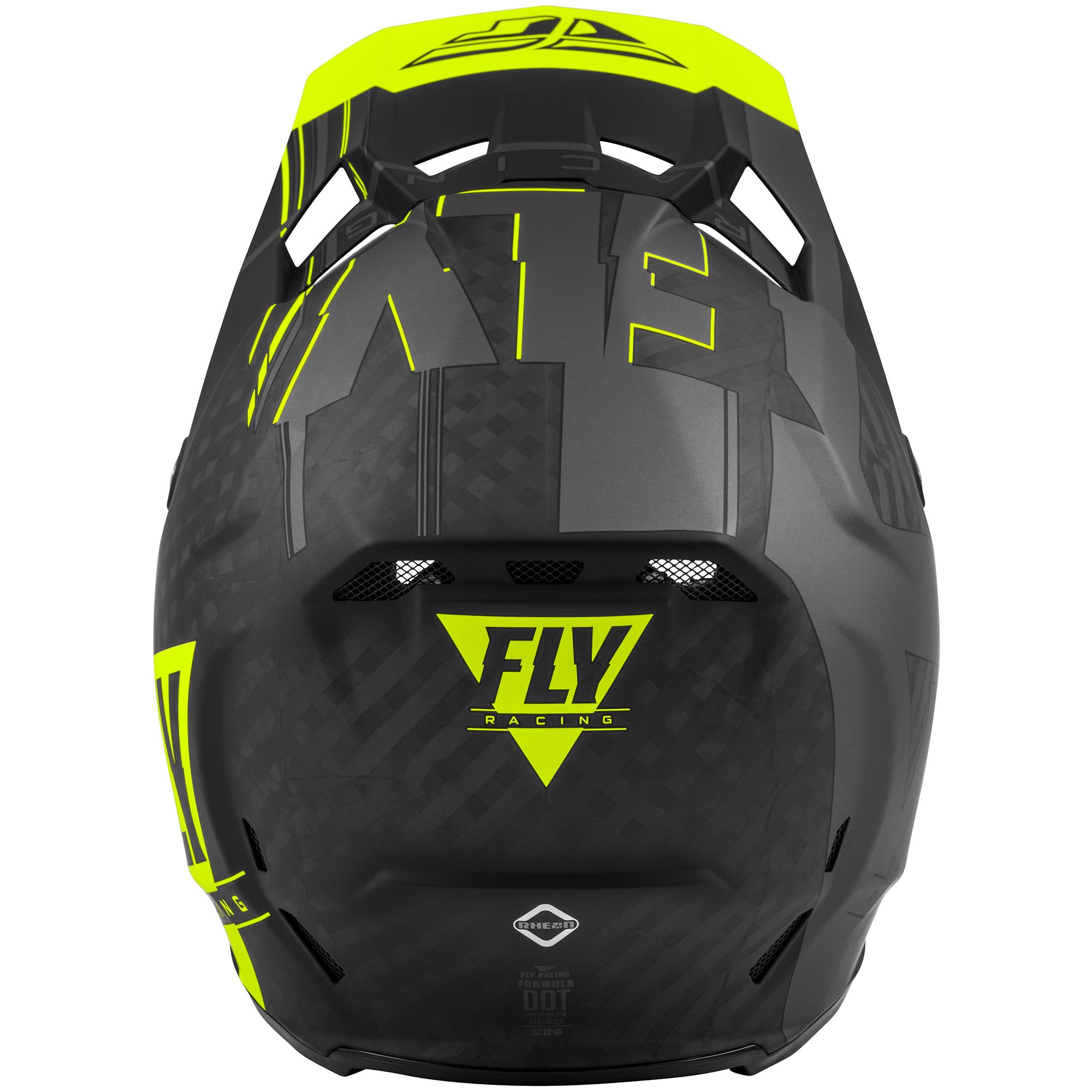 Fly Formula Vector Helmet - Youth Hi-Viz / Grey / Black