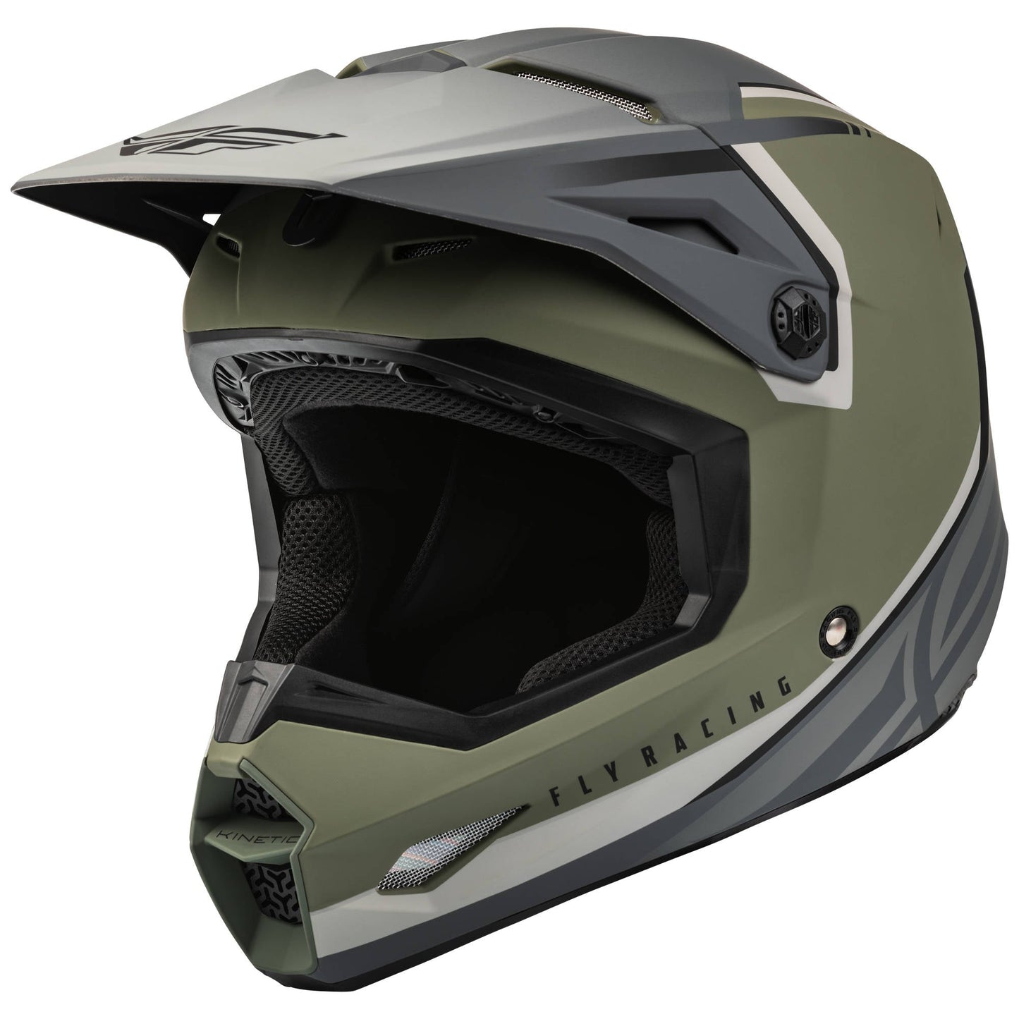 Fly Kinetic Vision Helmet - Olive Green / Grey