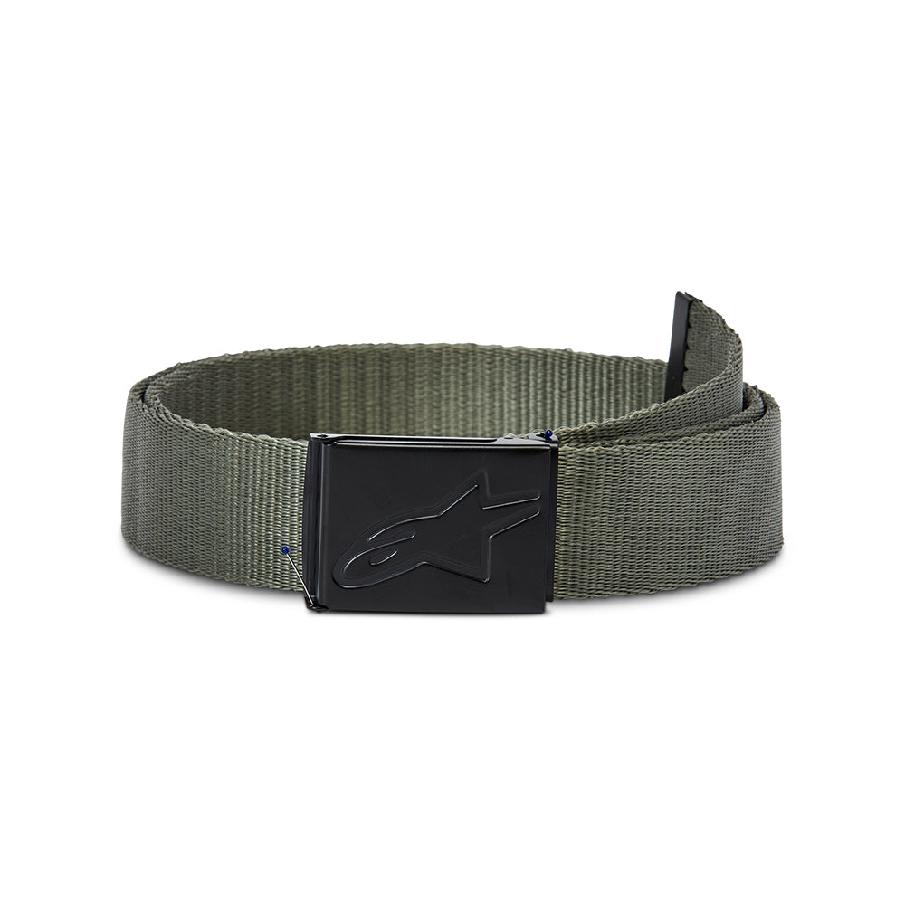 Alpinestars Ageless Web Belt - Military Green / Black - Black / Black