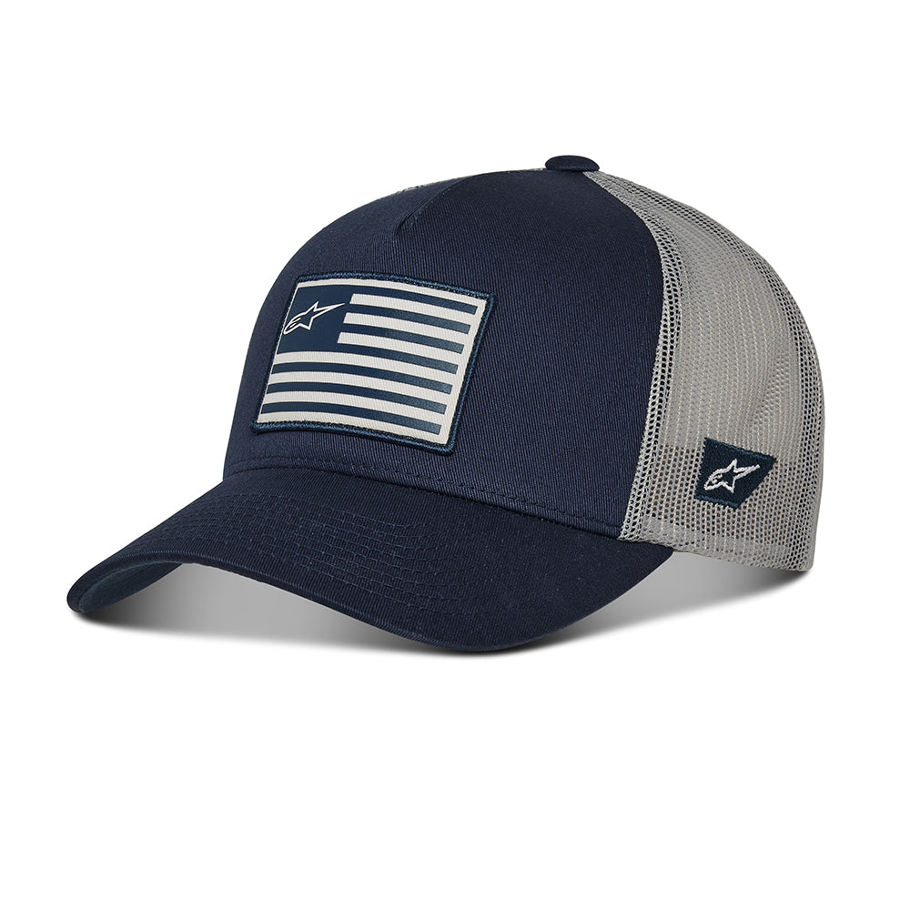 Alpinestars Flag Snapback Hat Navy Grey - Navy / Grey