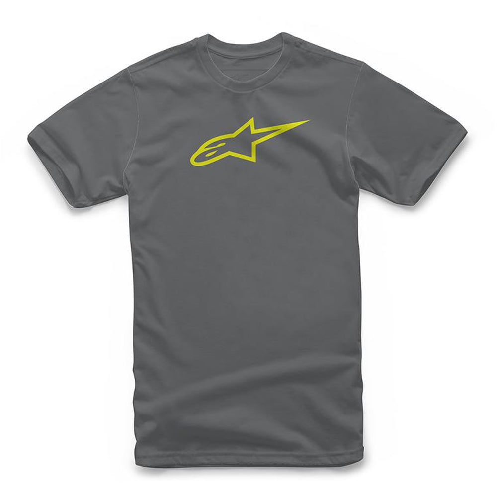 Alpinestars Ageless Classic Tee Charcoal Hi Vis Yellow - Charcoal / Hi Vis Yellow