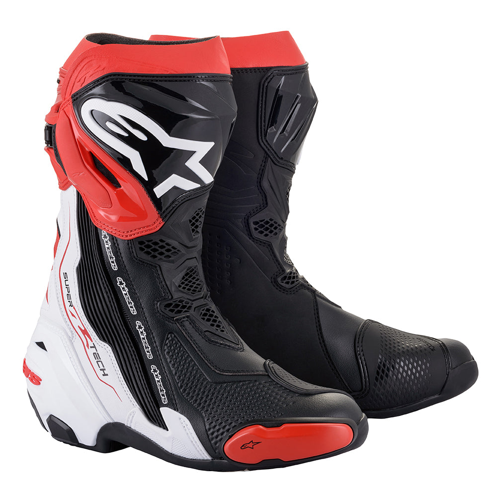 Alpinestars Supertech R Vented Sports Boots - Black / White / Red