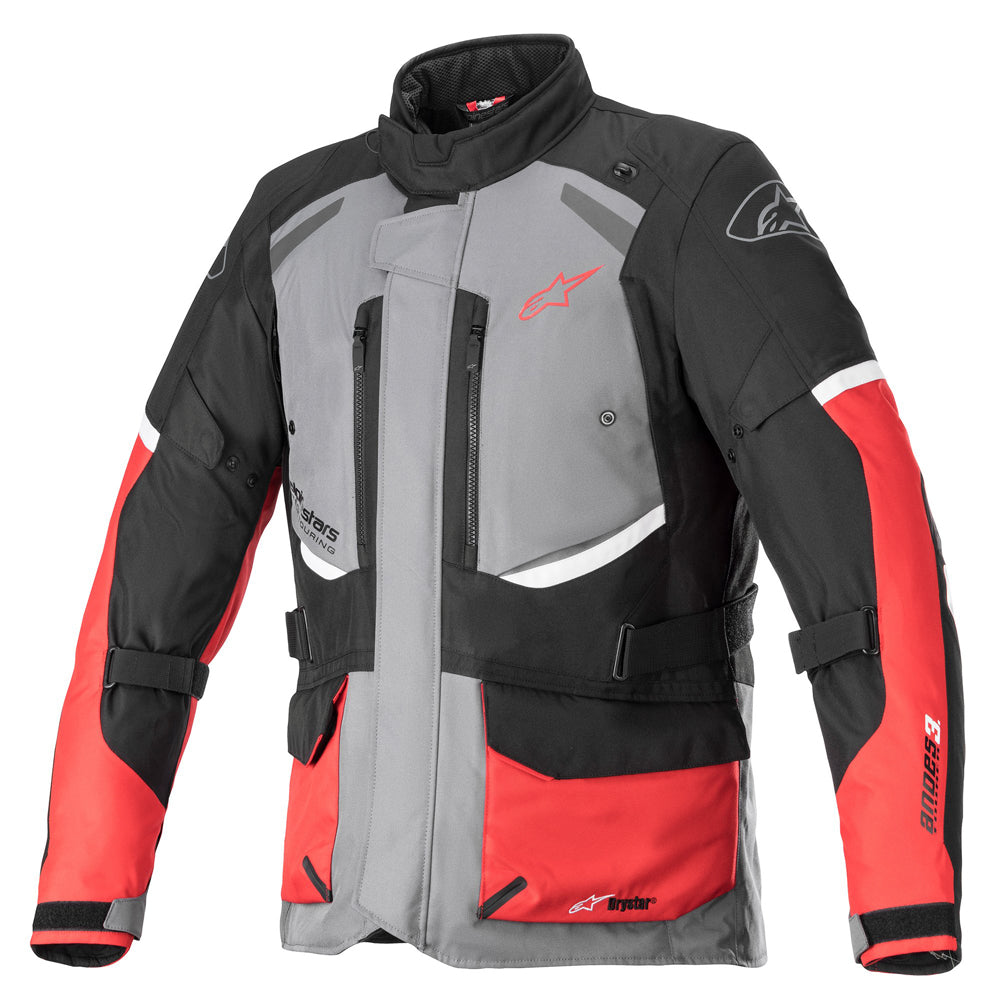 Alpinestars Andes V3 Drystar Waterproof Jacket - Dark / Grey / Black / Bright Red