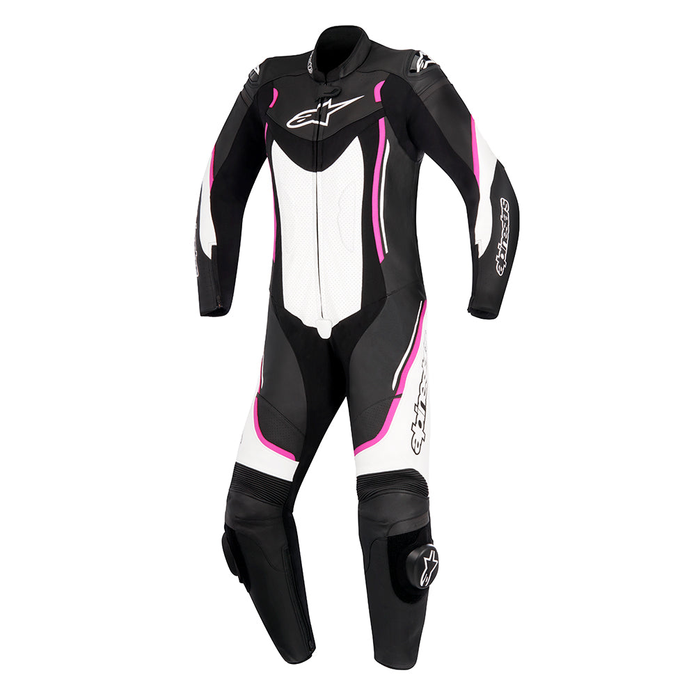 Alpinestars Motegi v2 Stella 1 Piece Leather Suit - Black / White / Fuchsia