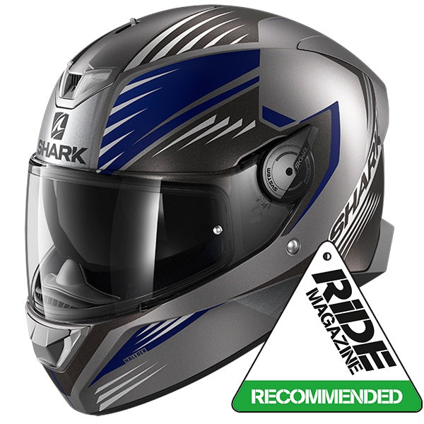 Shark Skwal 2 Hallder ABA - Mat Anthracite / Blue - FREE DARK VISOR
