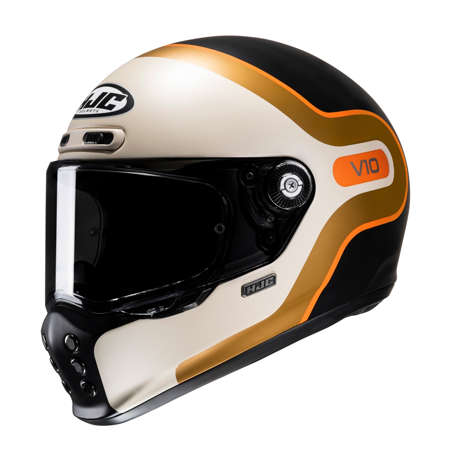 HJC V10 Grape Helmet - Gold / Orange