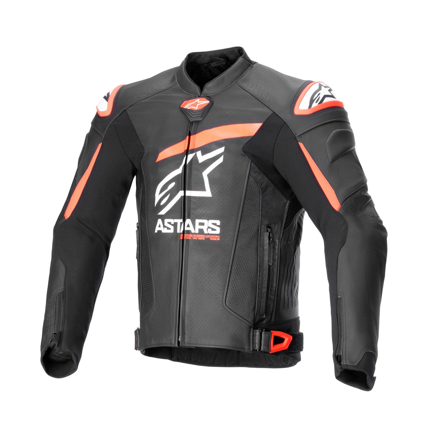 Alpinestars GP Plus R V4 Airflow Leather Jacket - Black / Red / Fluo / White