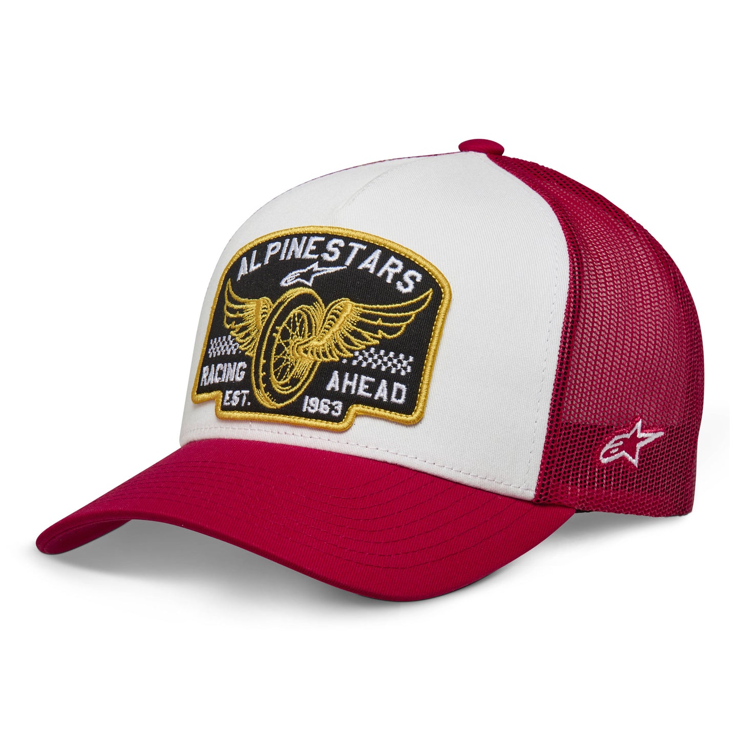 Heritage Patch Trucker Hat White Red