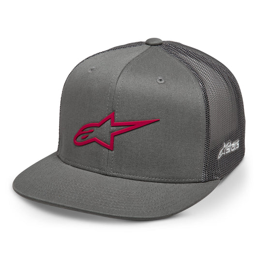 3D Ageless Trucker Hat Grey Red