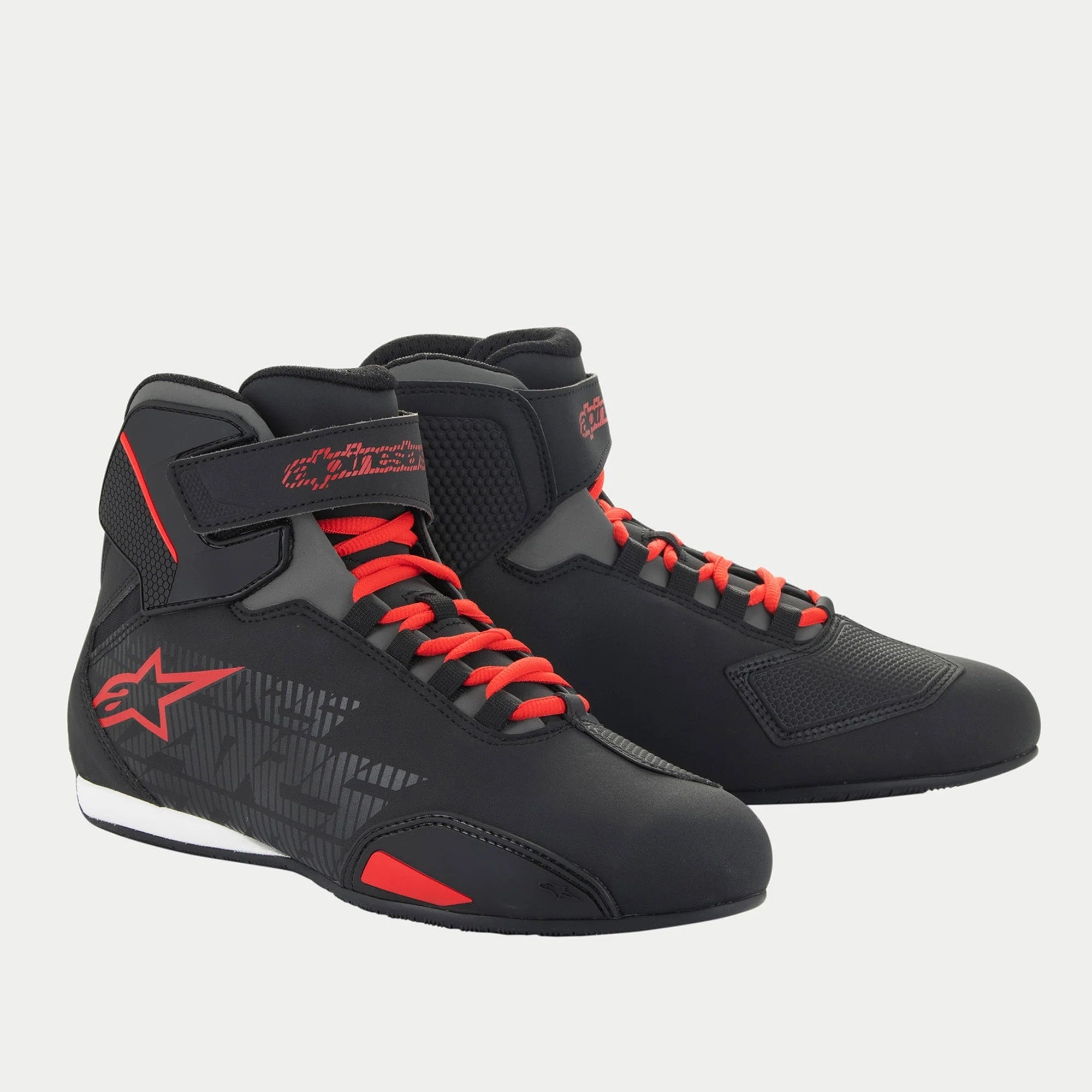Alpinestars Sektor Short Shoes - Black / Bright Red