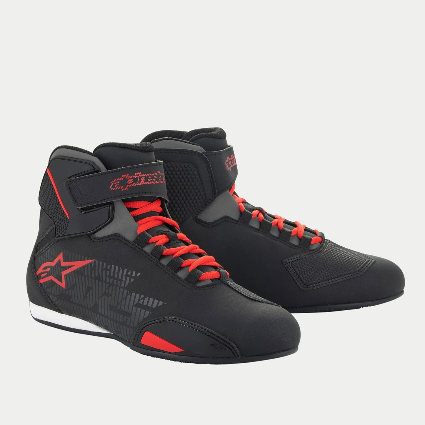 Alpinestars Sektor Shoe Black Bright Red 43 (UK10) - Black Bright Red
