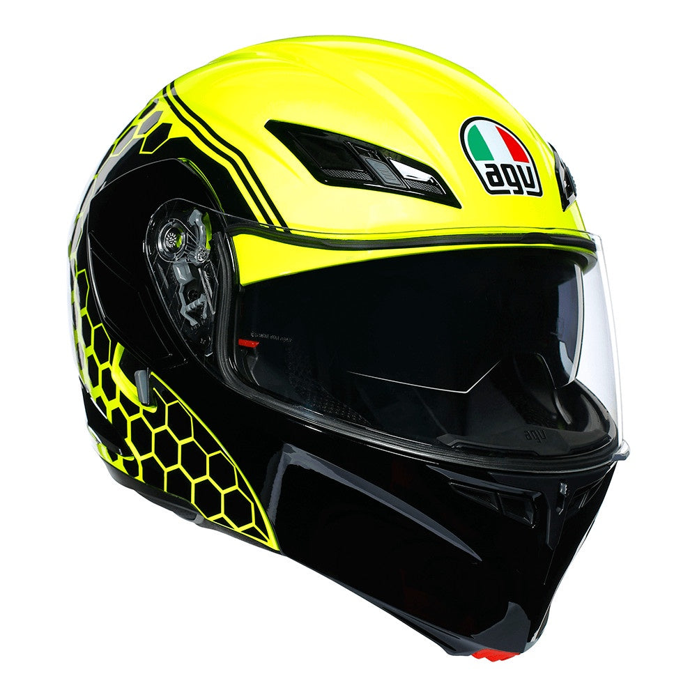 agv helmet black and yellow AGV Compact-ST Flip Front Helmet Detroit