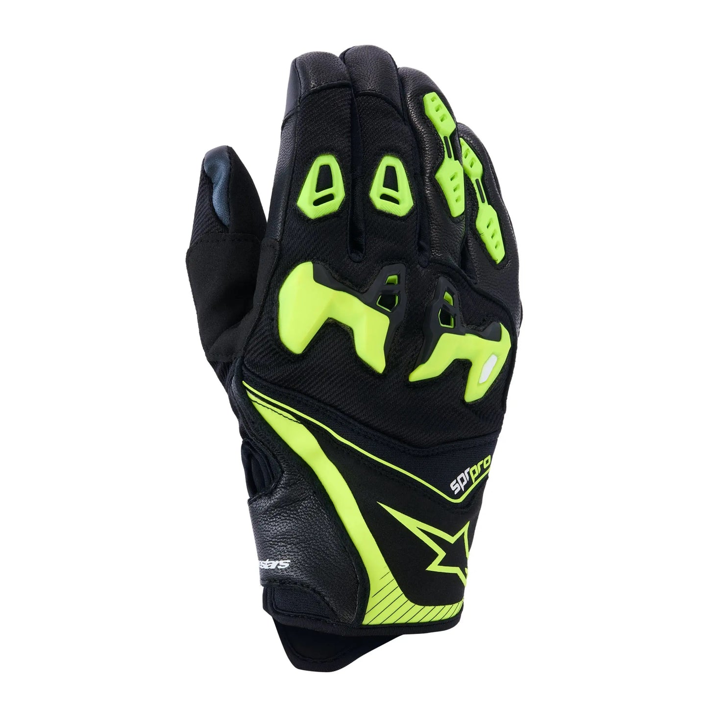 Alpinestars SP-R Pro Short Gloves - Black / Yellow Fluo