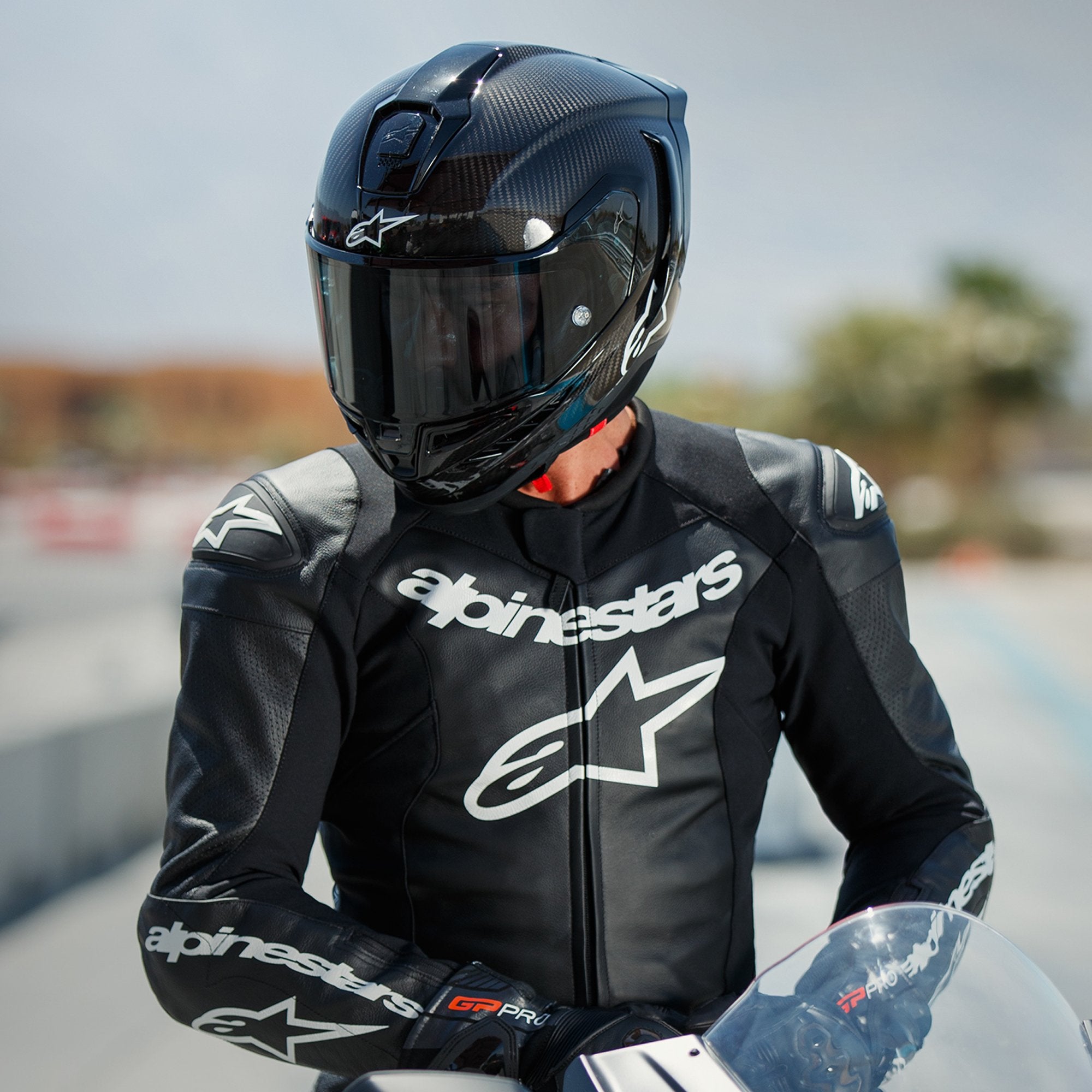 Alpinestars Supertech R10 ECE 2206 FIM Helmet - Black Carbon