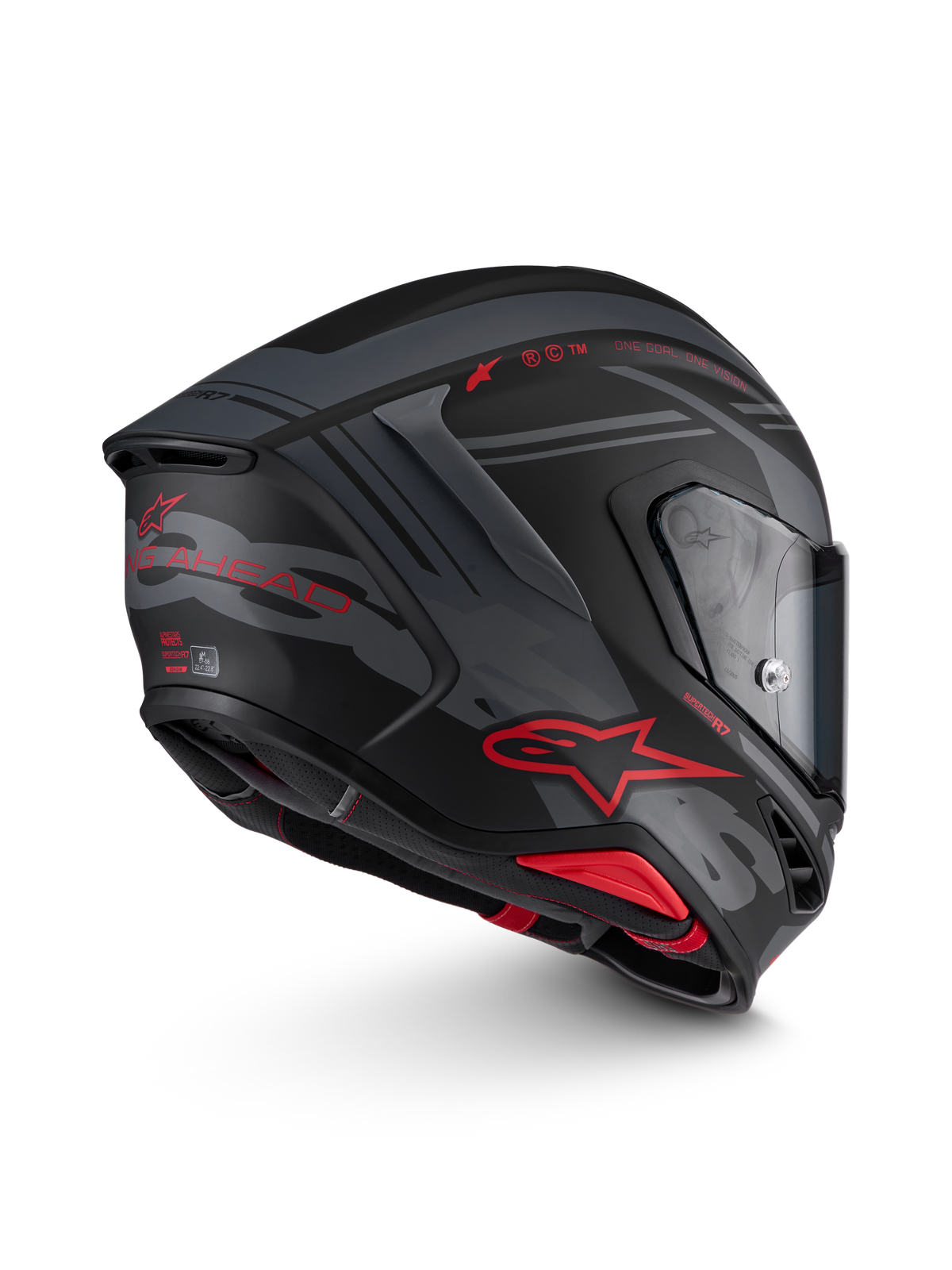 Alpinestars S R7 A-CORE Helmet - Black / Grey / Red / Matt