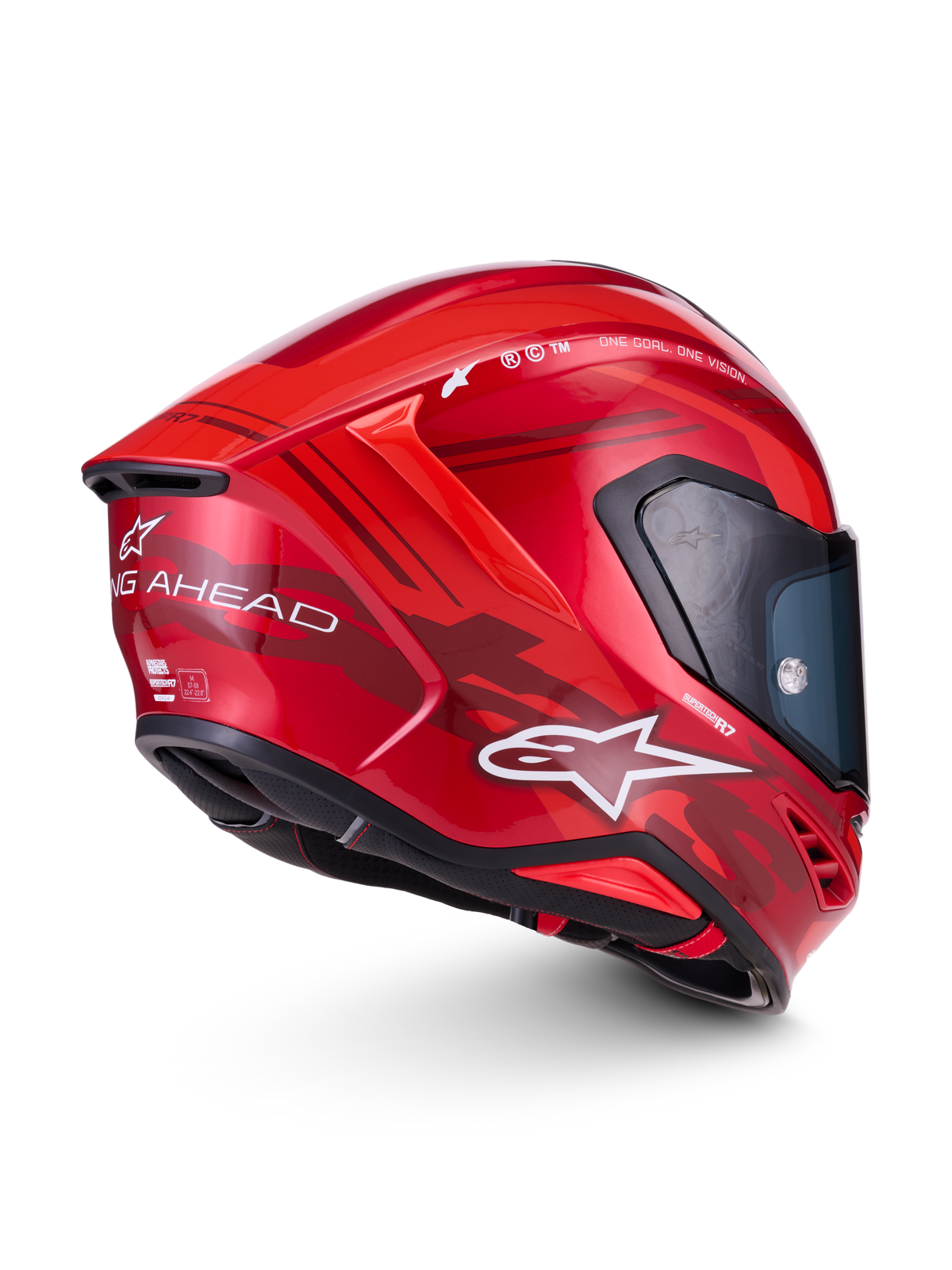 Alpinestars S R7 A-CORE Helmet - Red / White / Glossy