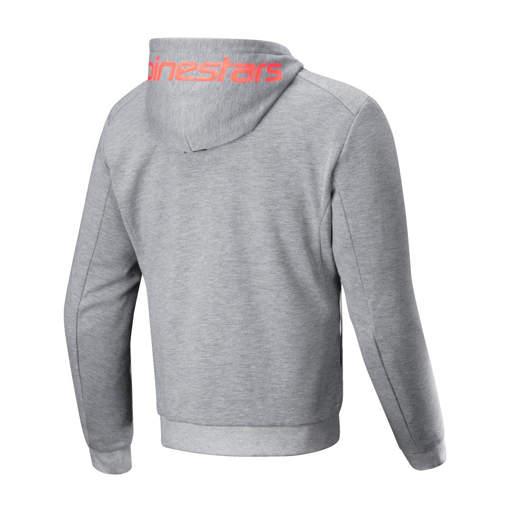 Alpinestars Chrome V2 Sport Hoodie - Grey Heather / Red Fluo