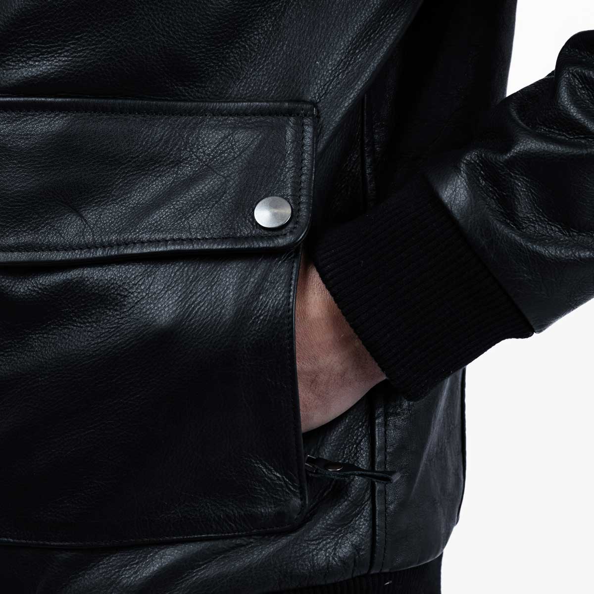 Spada Turbine CE Leather Bomber Jacket Black
