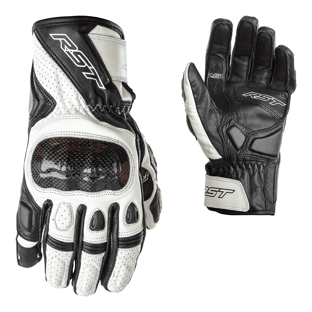 RST Stunt III CE Mens Gloves - Black / White