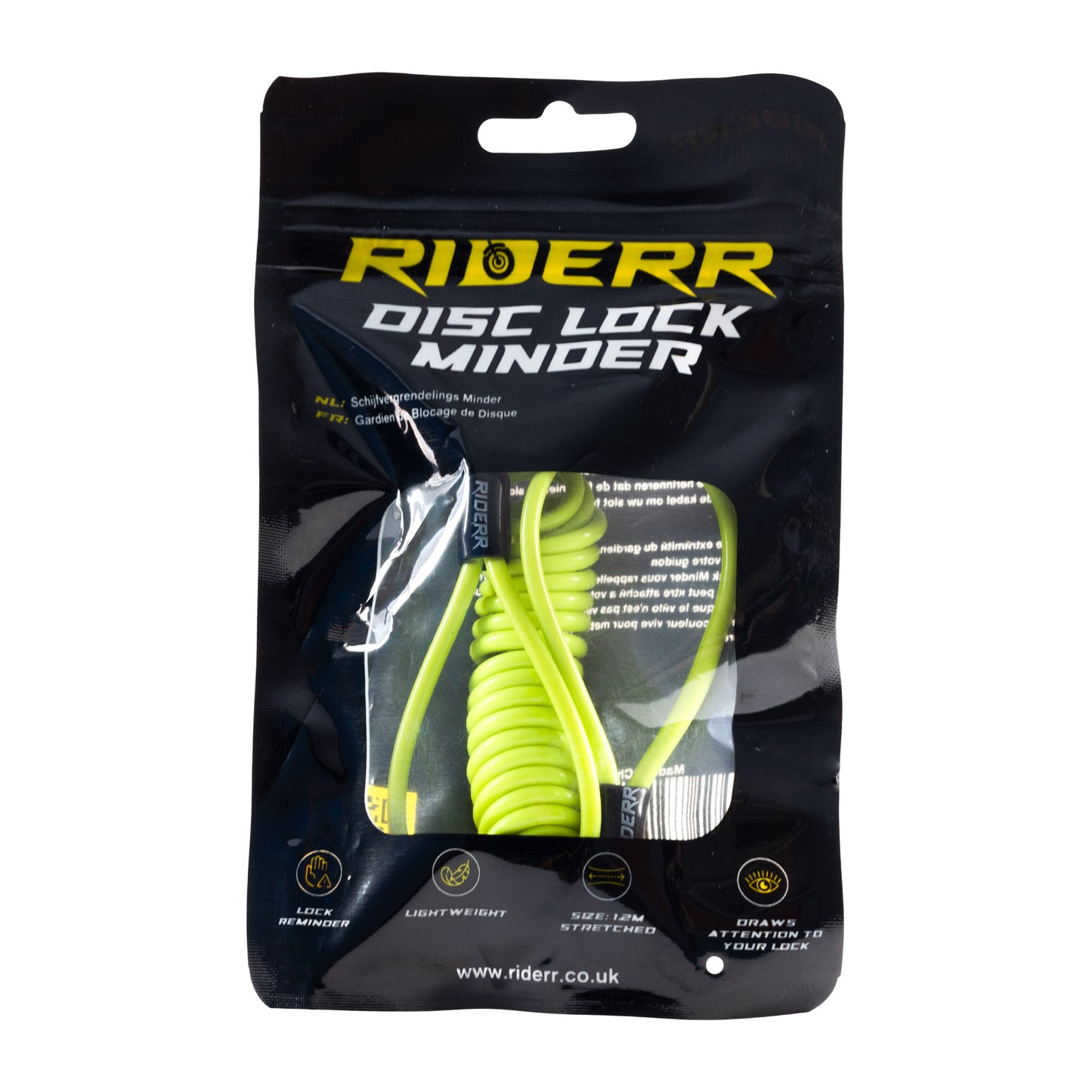 Riderr Disc Lock Reminder Cable 1.2m - Yellow