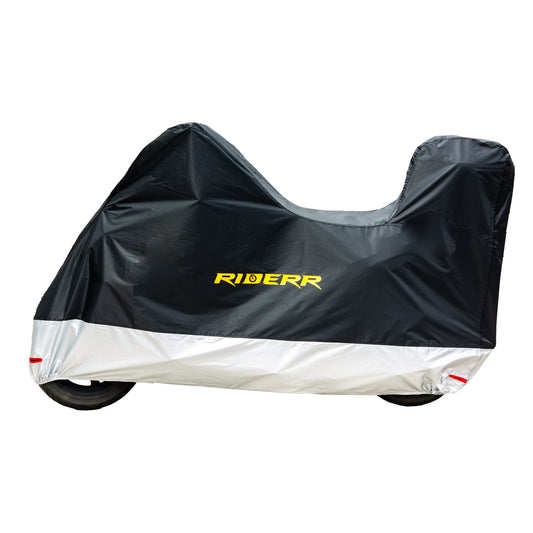 Riderr Motorcycle Top Box Cover - Black / Silver