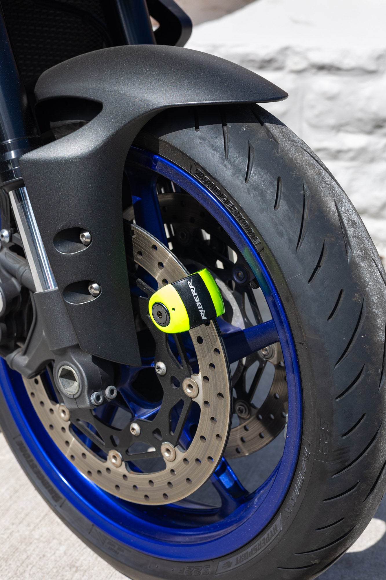 RIDERR RS6 ALARM DISC LOCK FLUO GREEN