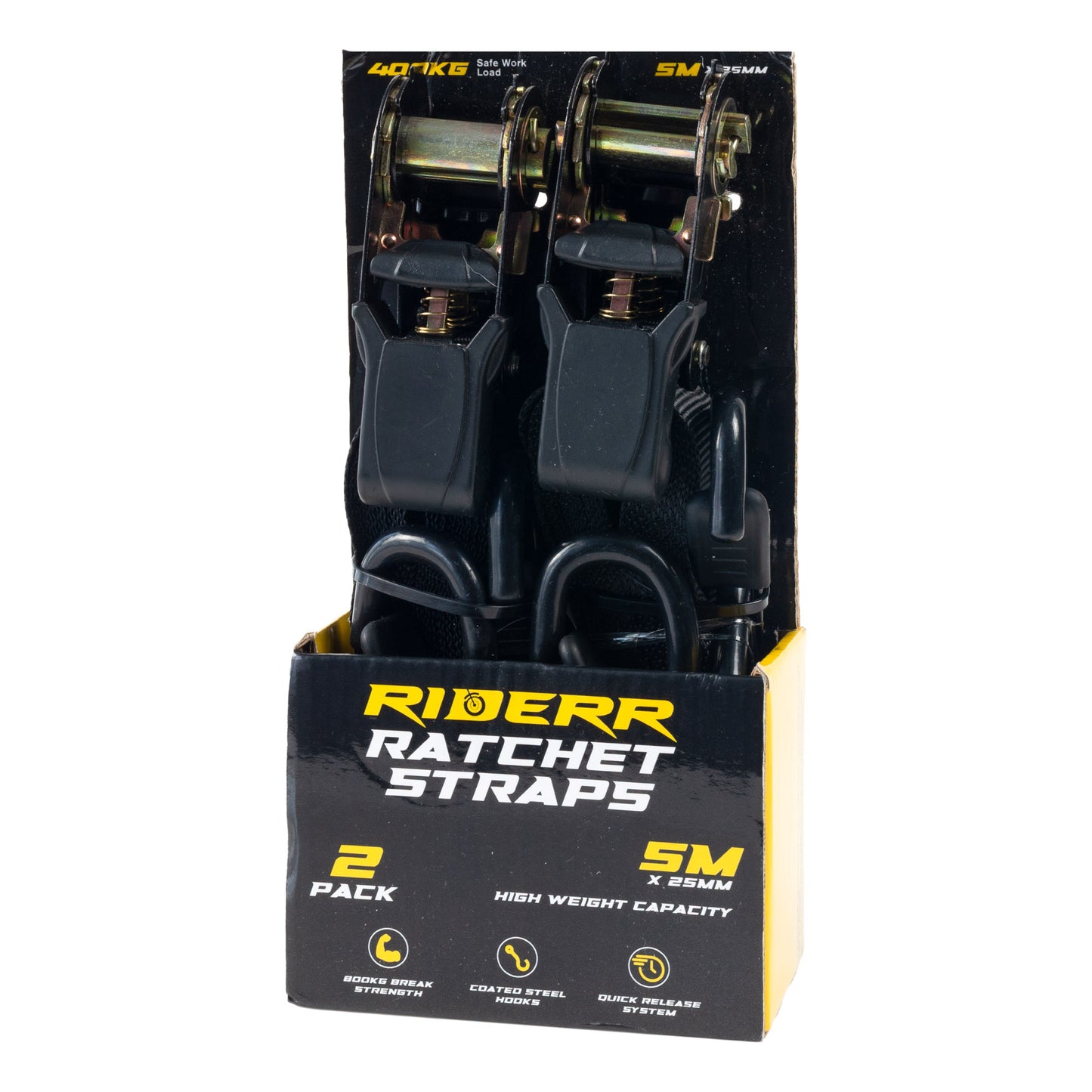 RIDERR RATCHET STRAPS BLACK