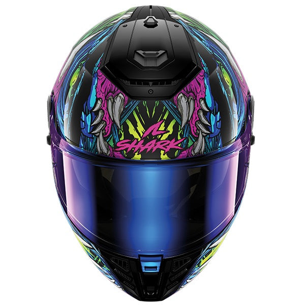 Shark Spartan RS Full Face Helmet - SHAYTAN KGV - Blue / Green / Purple