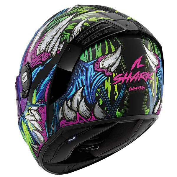 Shark Spartan RS Full Face Helmet - SHAYTAN KGV - Blue / Green / Purple