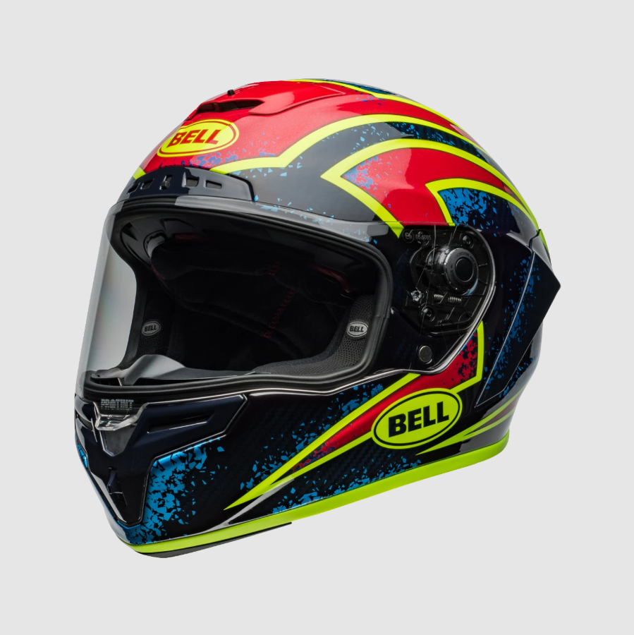 Bell Race Star Flex DLX Xenon - Gloss Blue / Retina