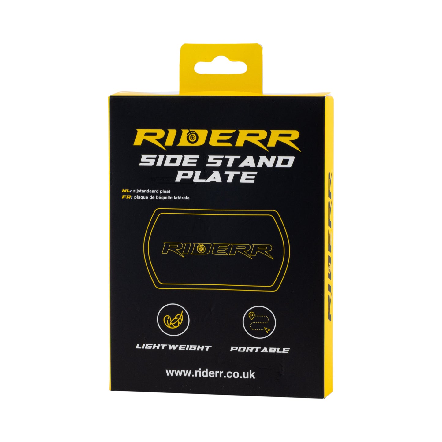 RIDERR SIDE STAND PLATE BLACK