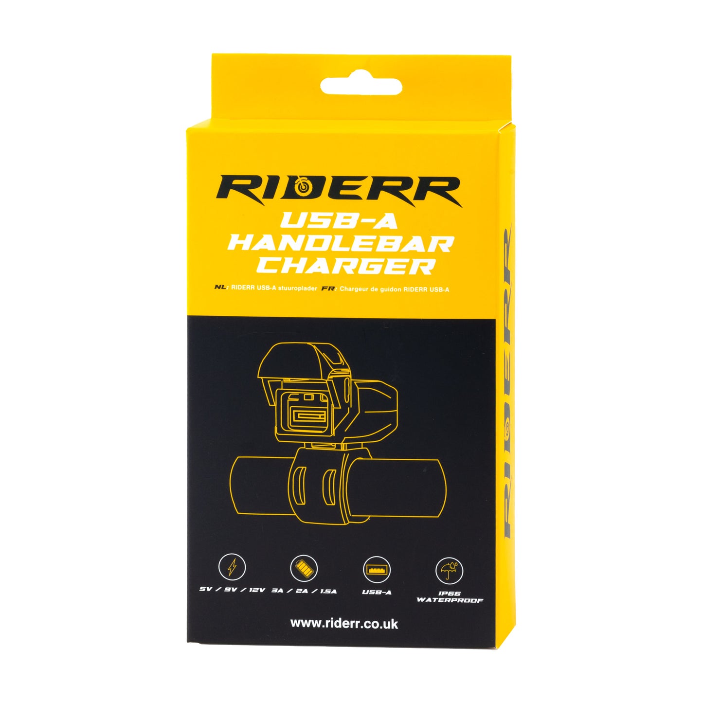RIDERR USB-A HANDLEBAR CHARGER / BLACK
