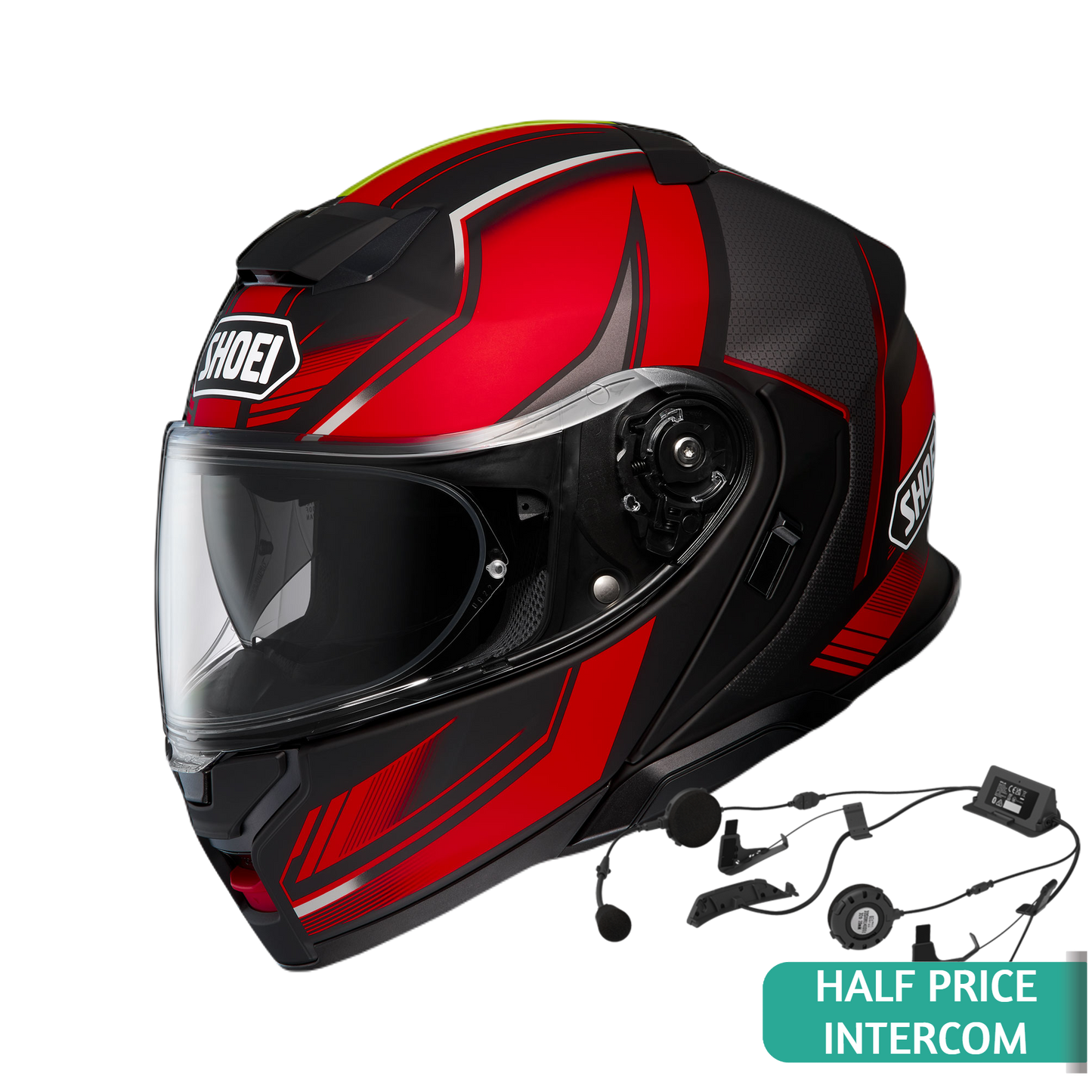Shoei Neotec 3 Grasp Flip Front Helmet TC1 - Black / Red