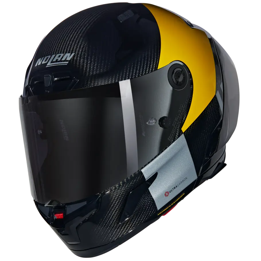 Nolan X-804 RS Carbon Full Face Helmet Combo Gara 350 - Black / Yellow
