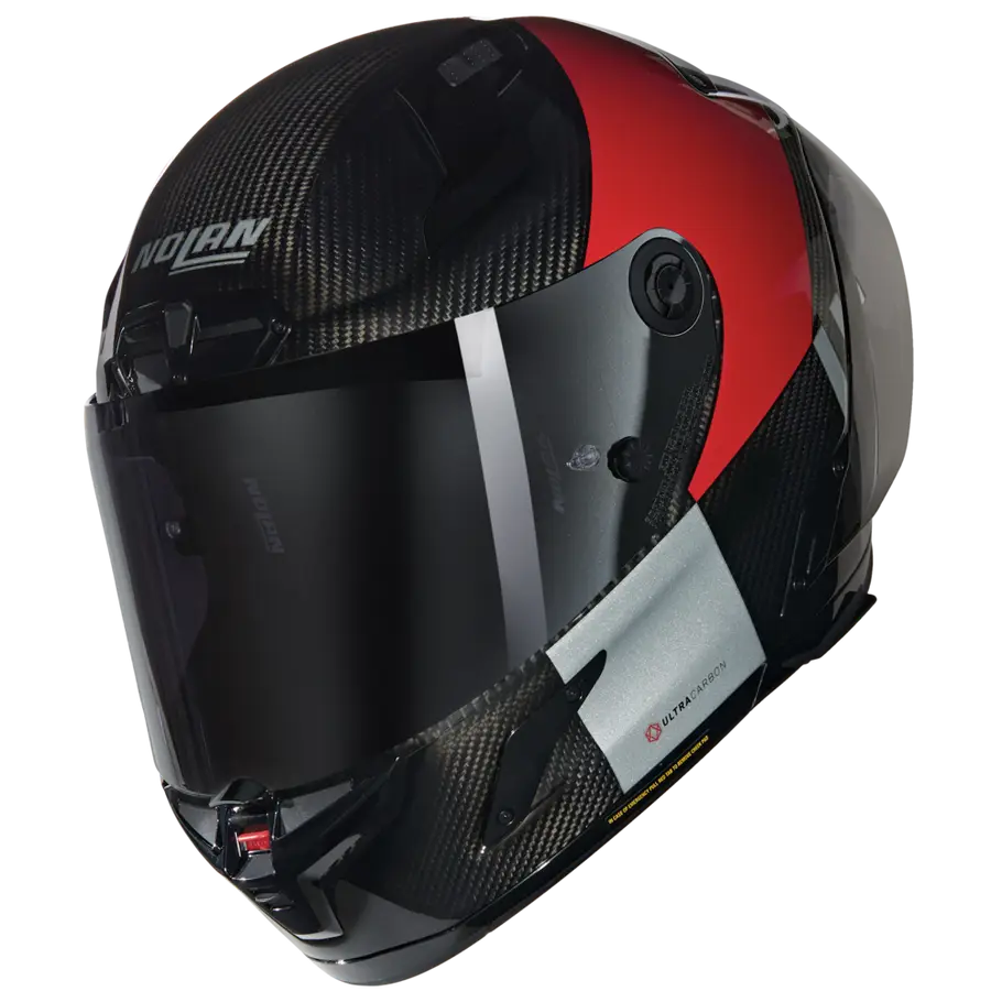 Nolan X-804 RS Carbon Full Face Helmet Combo Gara 351 - Black / Red