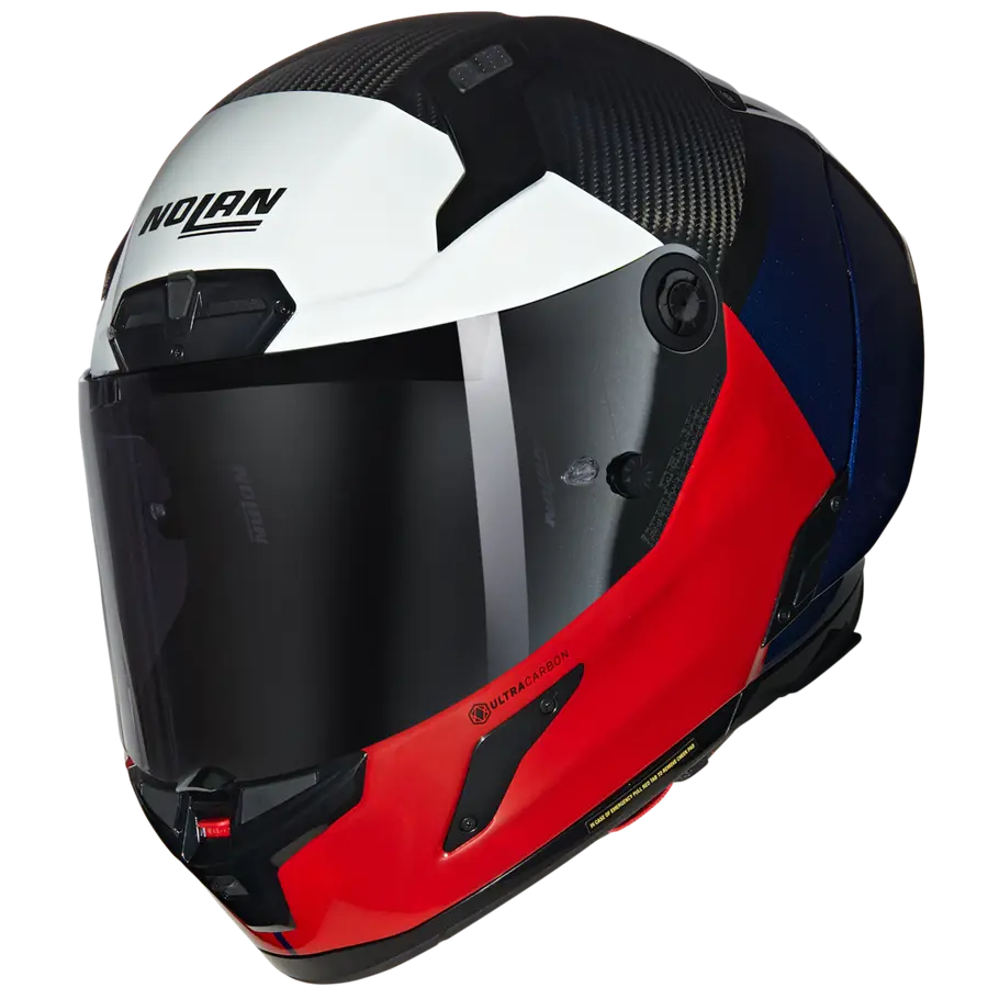 Nolan X-804 RS Carbon Full Face Helmet Blocco 348 - White / Red / Blue