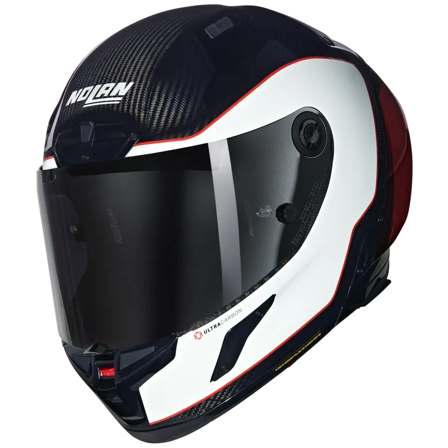 Nolan X-804 RS Carbon Full Face Helmet Asso Di Picche 343 - White / Red / Black