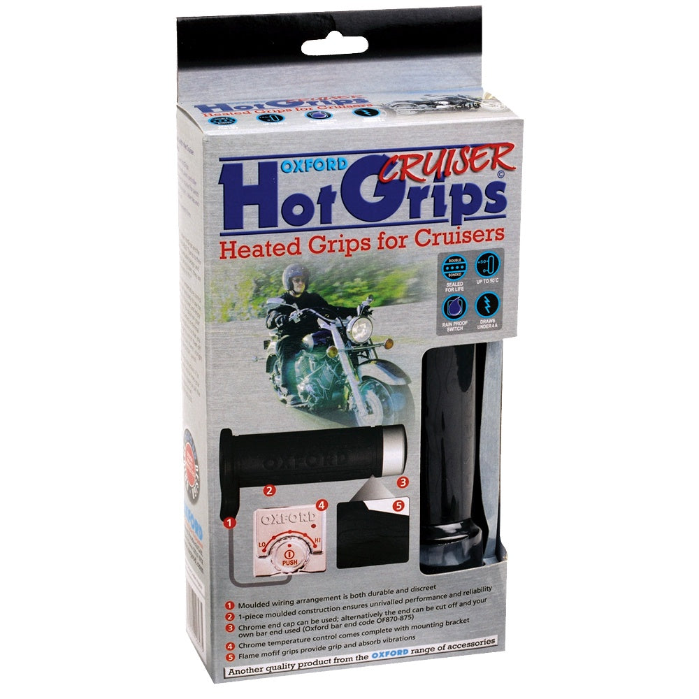 Oxford Hotgrips Essential CRUISER with Chrome switch