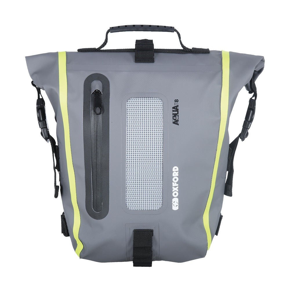 Oxford AQUA T8 TAIL BAG - BLACK / GREY / FLUO