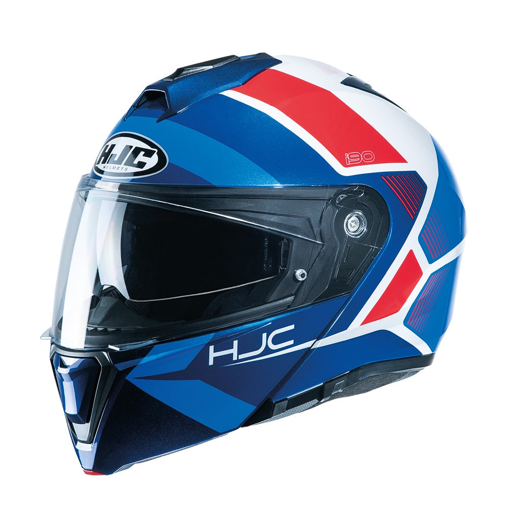 HJC I90 Flip Front Helmet - Hollen Red / White / Blue