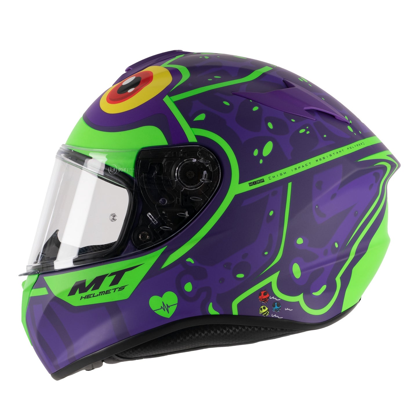 MT Targo Full Face Helmet Frog - Matt Fluo Green / Purple