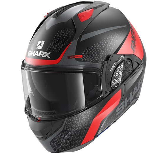 Shark Evo GT Flip Front Helmet Encke KRA - Mat Black / Red / Anthracite