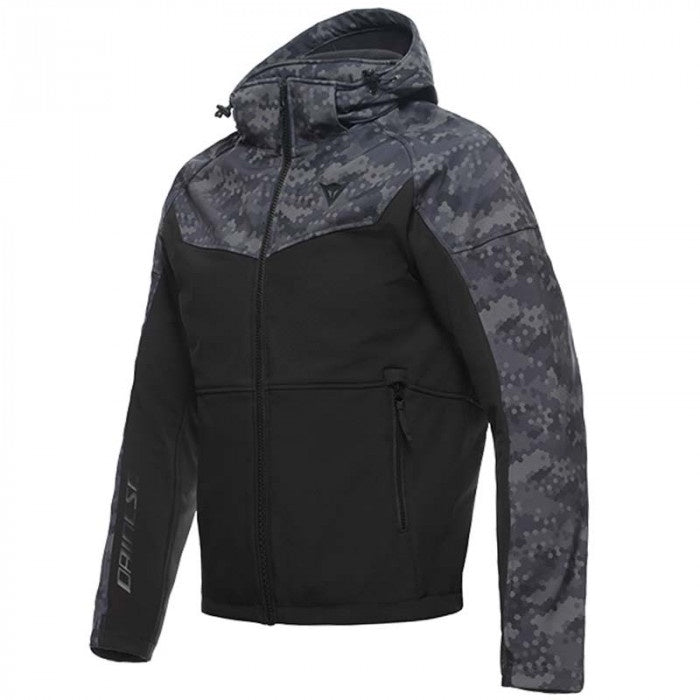 Dainese Ignite Hoodie Textile Hoodie - 93H Black / Camo Grey