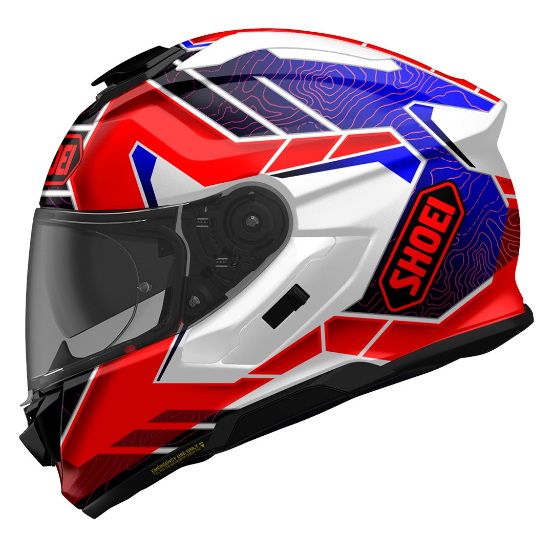Shoei GT Air 3 Hike Full Face Helmet TC10 - Red / White / Blue