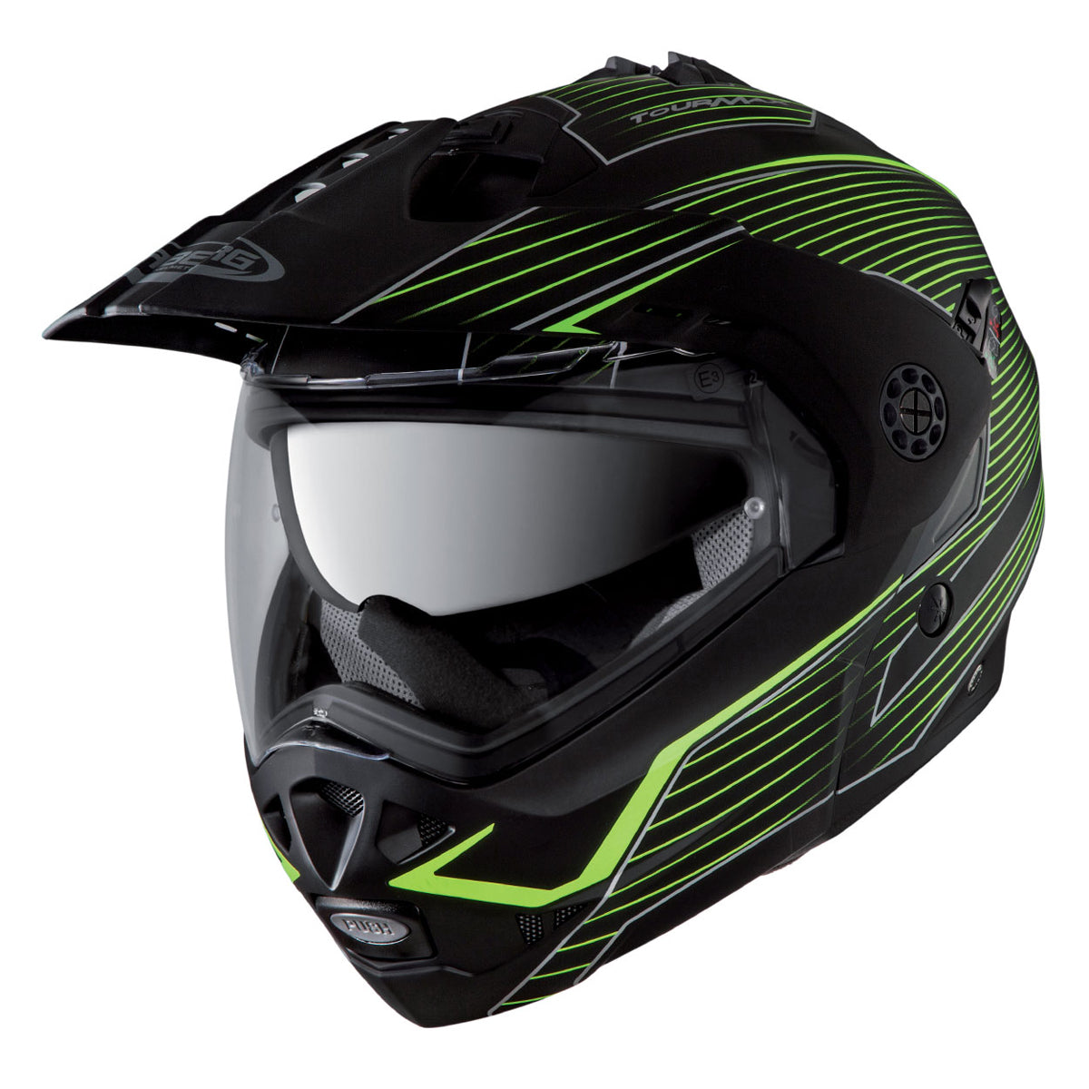 CABERG Tourmax Sonic Matt - Black / Yellow / Fluo Flip Up Motorcycle Helmet