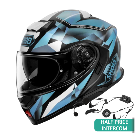 Shoei Neotec 3 Fragments Flip Front Helmet TC2 - Black / Blue
